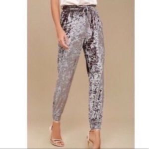 nwt crushed velvet joggers
